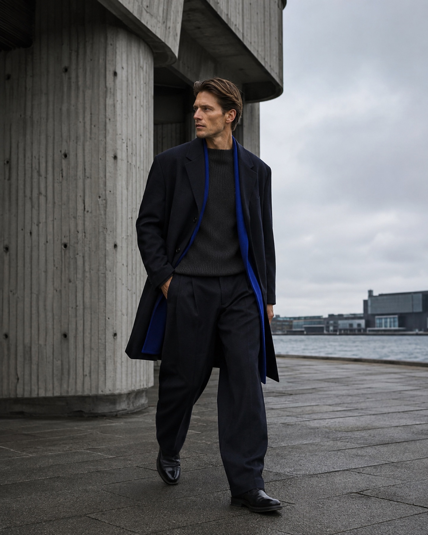 Sort og navy til mænd: 7 greb til et skarpt tonalt outfit